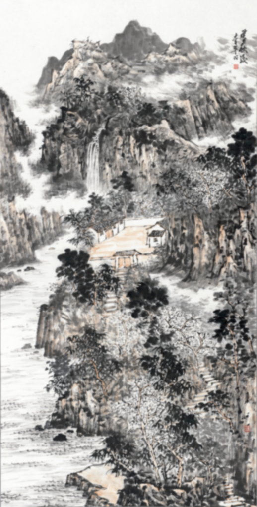 李平心癸已秋溪美术作品